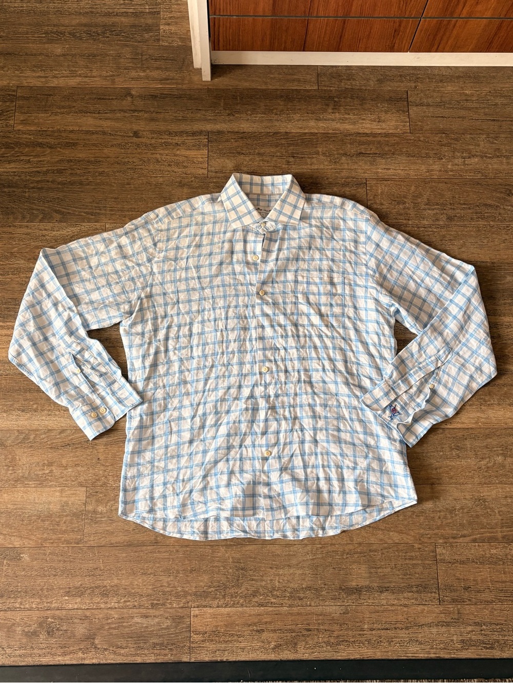 Peter Millar Long Sleeve Button Down Shirt Mens Size: XL